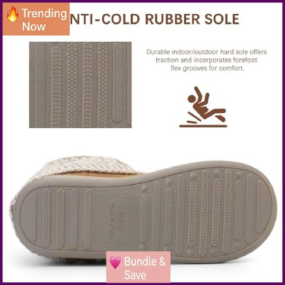 Women's Fuzzy Memory Foam Slipper Boots Ankle House Shoes - Picture 6 of 8